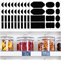 Los mejores  - Madholly 240 pegatinas de pizarra- etiquetas de pizarra- de pizarra reutilizables para pizarra- etiquetas de Kitch…